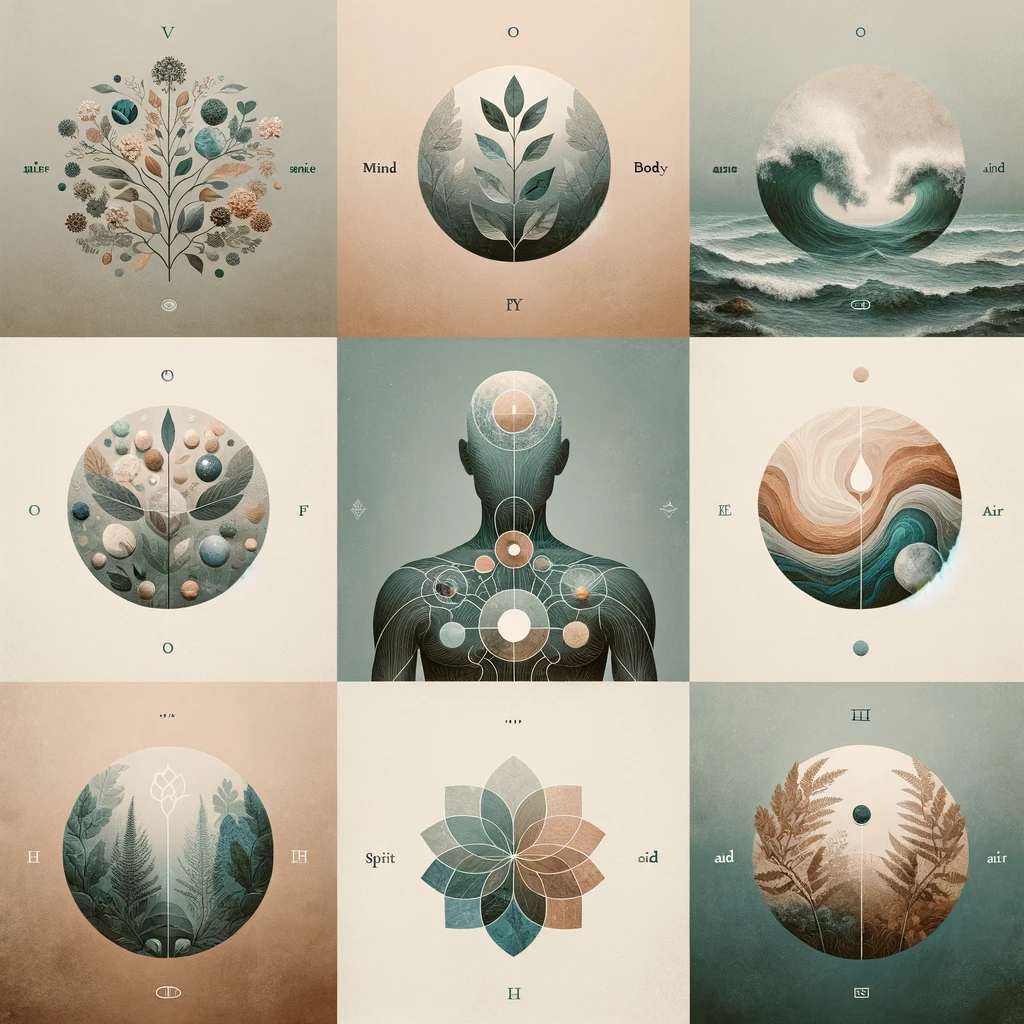 DALL·E 2024-01-18 16.59.21 - Create an image that represents the essence of VitaSapiens01, a brand focused on wellness and psychology. The image should visually embody the concept